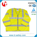 CE EN20471 ANSI workwear supplier two tone long sleeve high visibility summer yellow safety reflective jacket